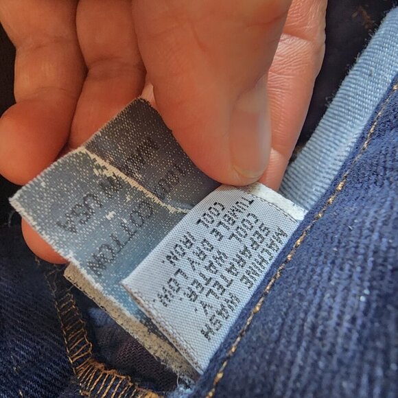 90s‎ Vintage Marithe Francois Girbaud Dark NIGHT Blue Wash Jeans 5/6 DEADSTOCK - Picture 9 of 10